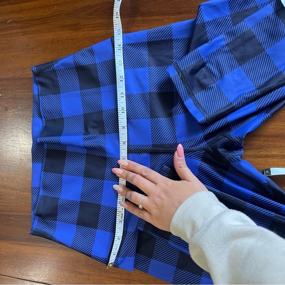 Silver Icing Royal Blue plaid leggings - Picture 5 of 8